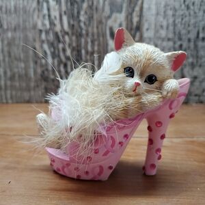 The Hamilton Collection: Purring for Hope Breast Cancer Awareness Cat Figurine